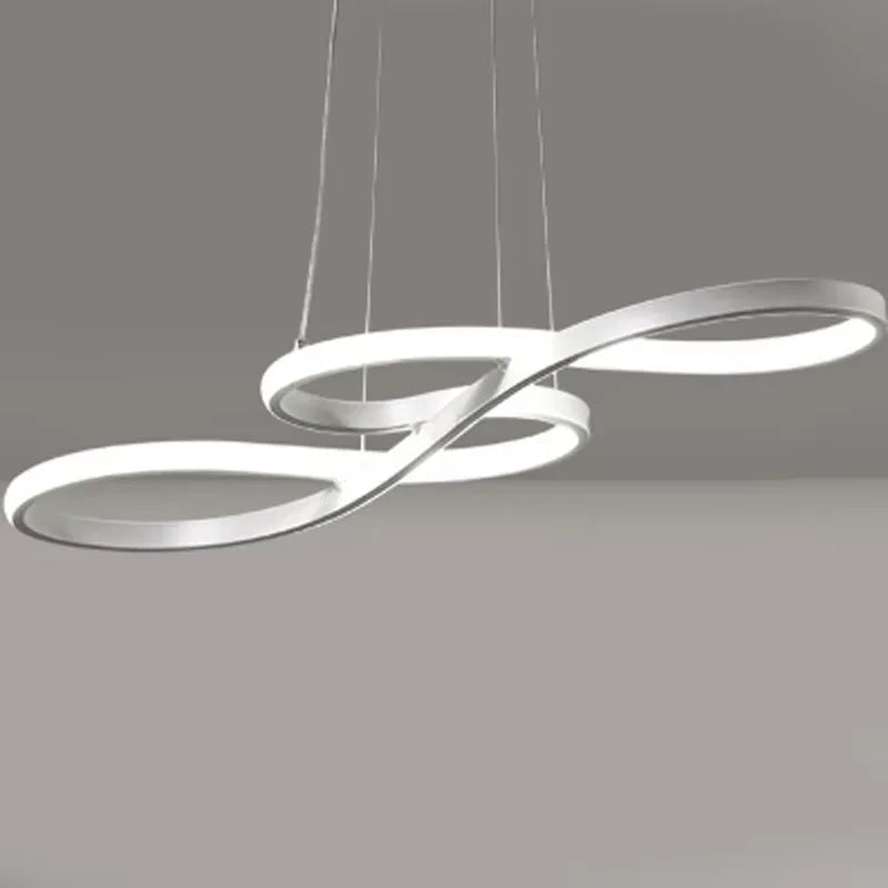 Infinity Loop LED Pendant | Modern Kitchen Island Light with Remote