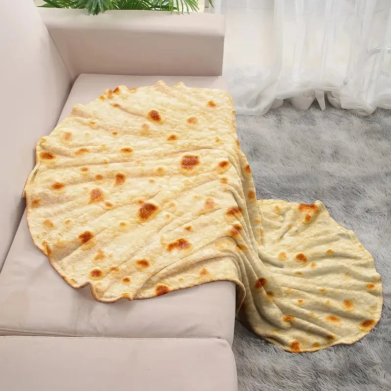 Tortilla Snuggle Blanket | Round Flannel Novelty Throw