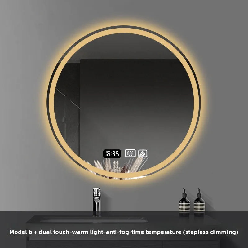 HaloGlow Round LED Bathroom Mirror | Anti-Fog Touch Vanity Mirror