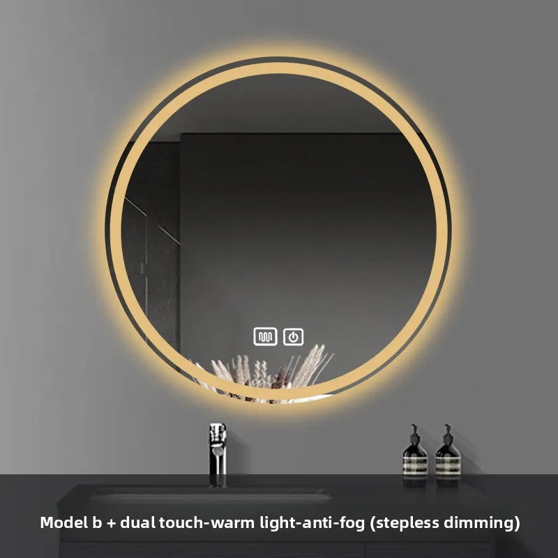 HaloGlow Round LED Bathroom Mirror | Anti-Fog Touch Vanity Mirror