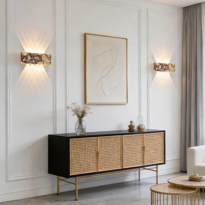 Terrazzo Stone Wall Light | Up & Down LED Wall Sconce