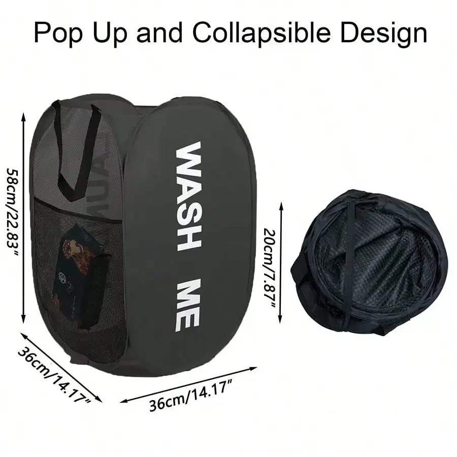 PopGo Mesh Laundry Hamper | Collapsible Breathable Basket
