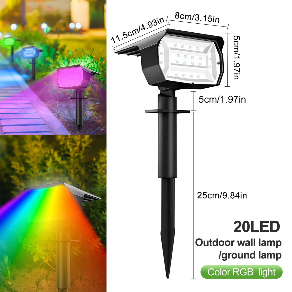 YardBeam Solar Spotlight | 72 LED IP65 Landscape Light