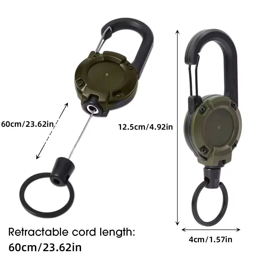 ReelGo Key Carabiner | Retractable Steel Wire Key Reel