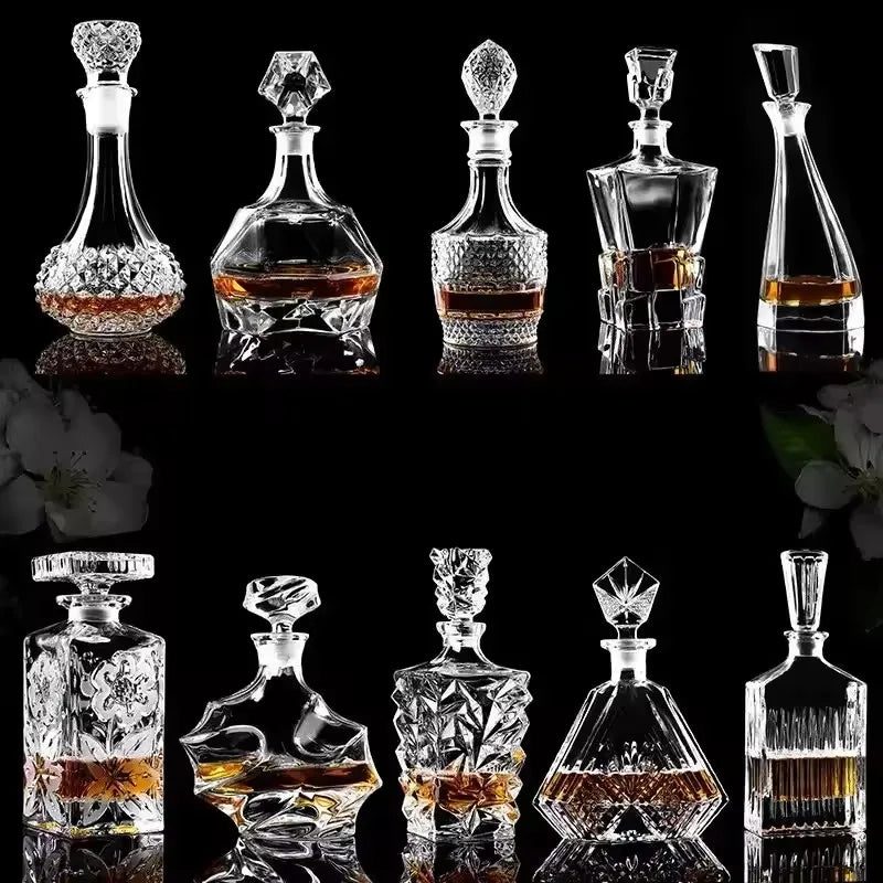 Crystal Cut Whisky Decanter | Lead-Free Glass Spirits Decanter