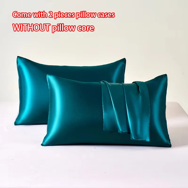 Lustre Satin Pillowcases | Smooth Cooling Covers, Set of 2