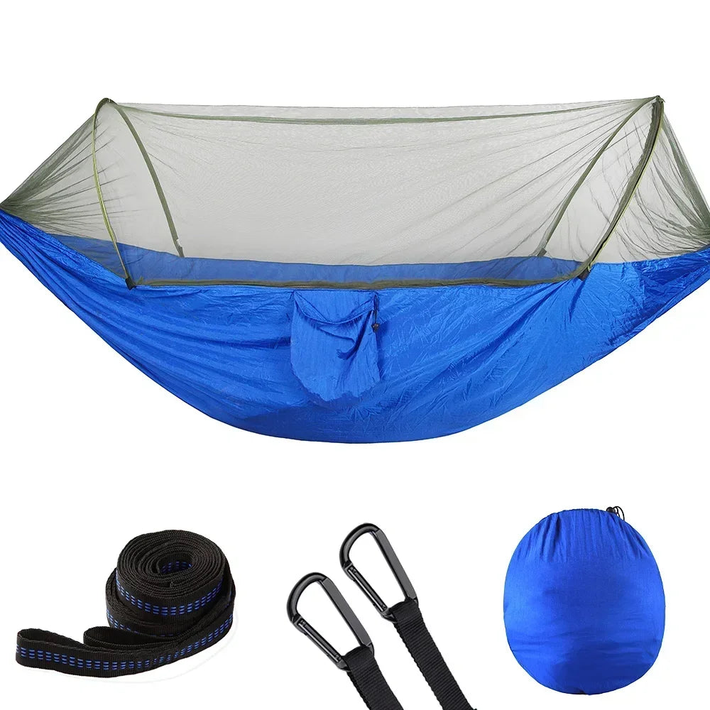 CanopyNest Camping Hammock | Pop-Up Mosquito Net Hammock for Two
