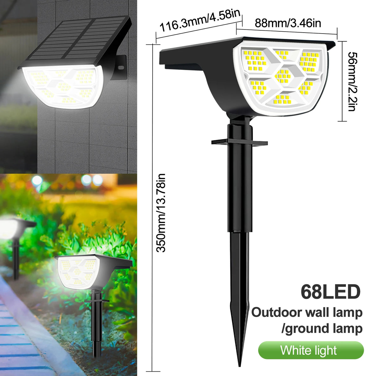 YardBeam Solar Spotlight | 72 LED IP65 Landscape Light