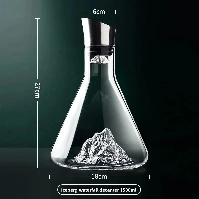 Summit Iceberg Wine Decanter | 1500ml Hand-Blown Crystal Carafe