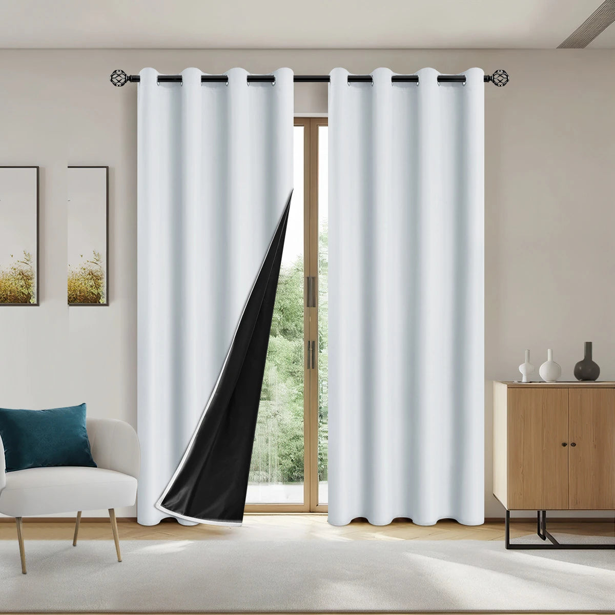 Serene Blackout Curtains | Set of 2 Room Darkening Panels