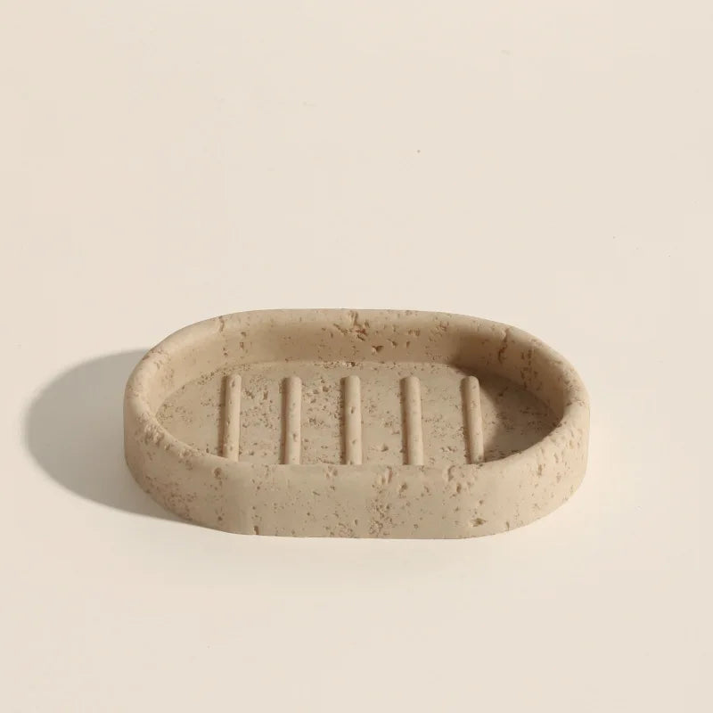 Travertine Bathroom Collection | Natural Stone Vanity Accessories