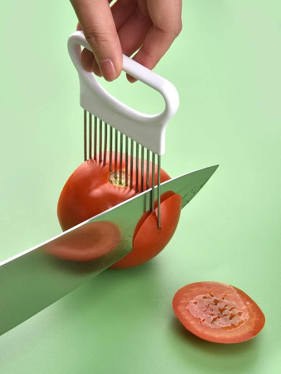 Crisp Cut Onion Holder | Stainless Steel Slicing Guide