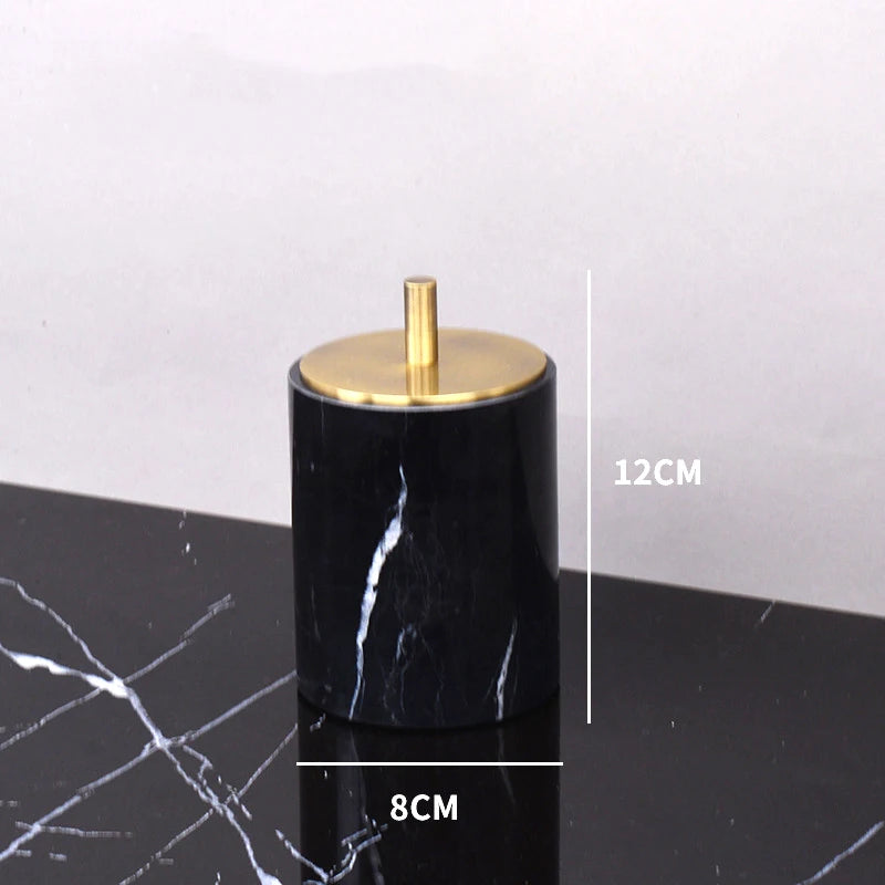 Nero Marble Bathroom Collection | Black Natural Marble Vanity Accessories