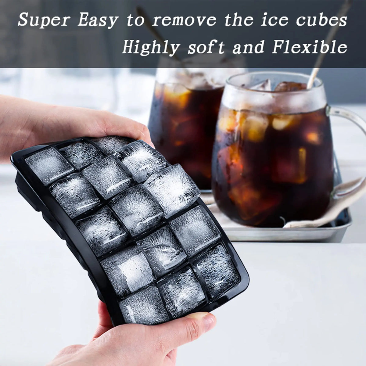 Polar Cube Ice Tray | 15-Cavity Silicone Mould with Lid