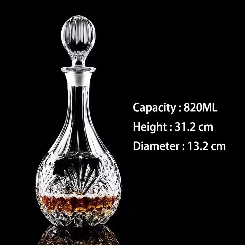 Crystal Cut Whisky Decanter | Lead-Free Glass Spirits Decanter