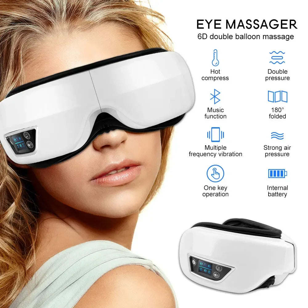 Serene Eye Massager | Heated Airbag Eye Mask with Bluetooth