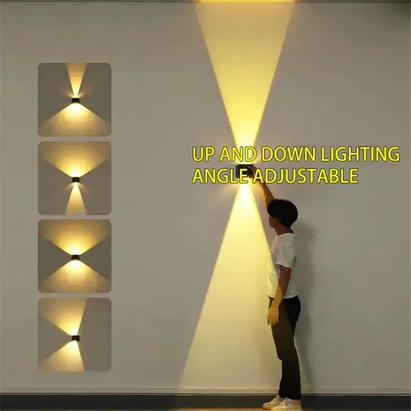 Beam Solar Up & Down Wall Lamp | Adjustable Angle Outdoor Wall Light