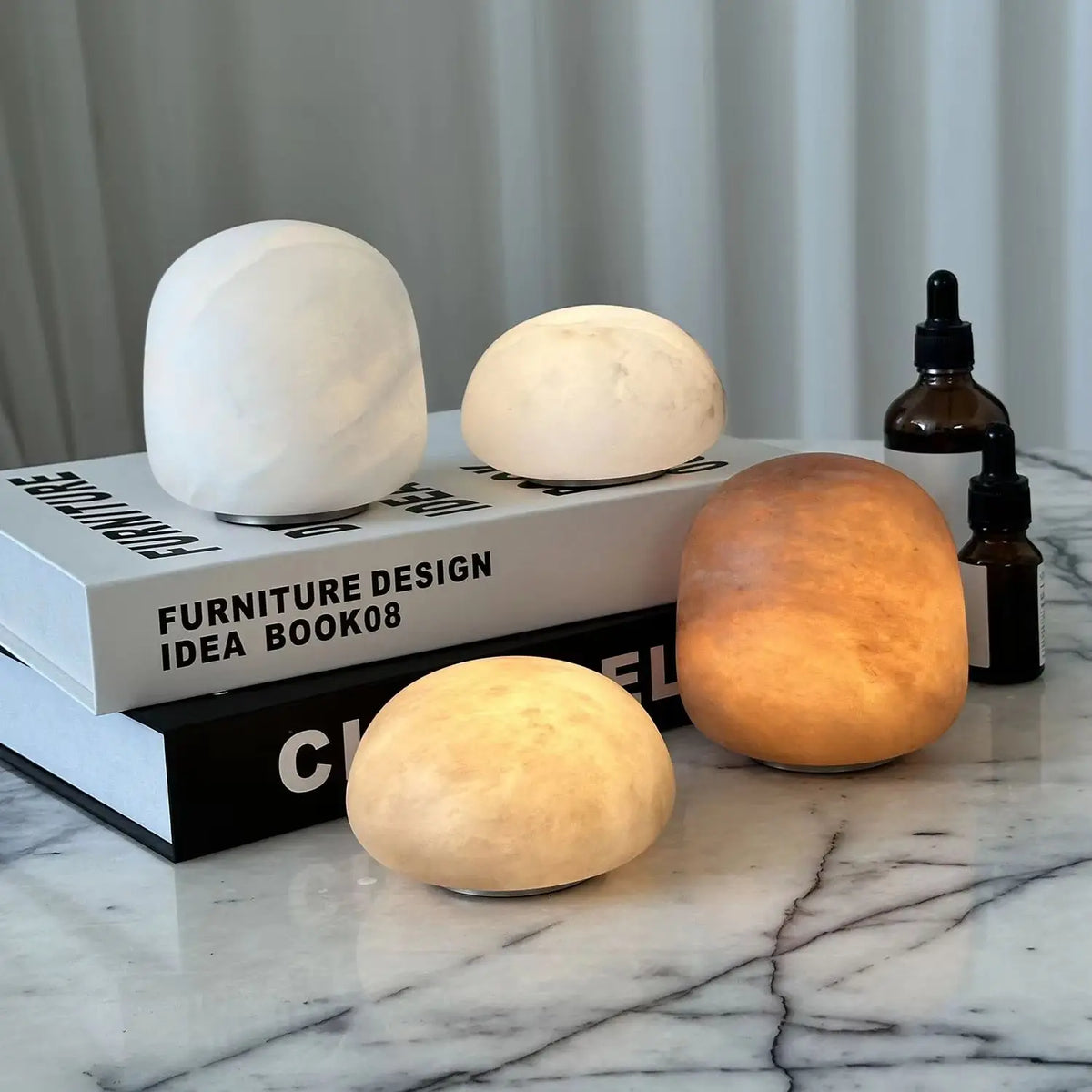 Glow Alabaster Table Lamp | Rechargeable Stone Mood Light