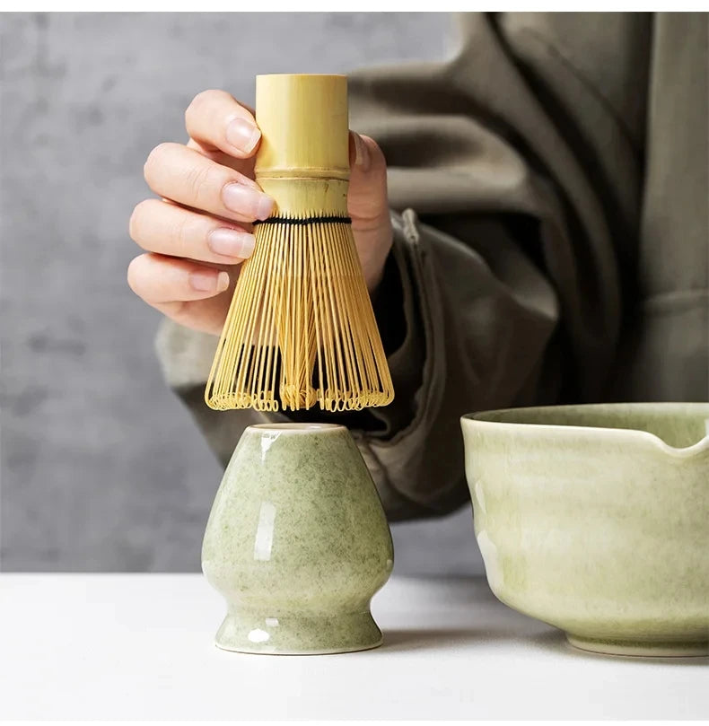 Ceremony Matcha Set | Bamboo Whisk, Scoop & Ceramic Bowl