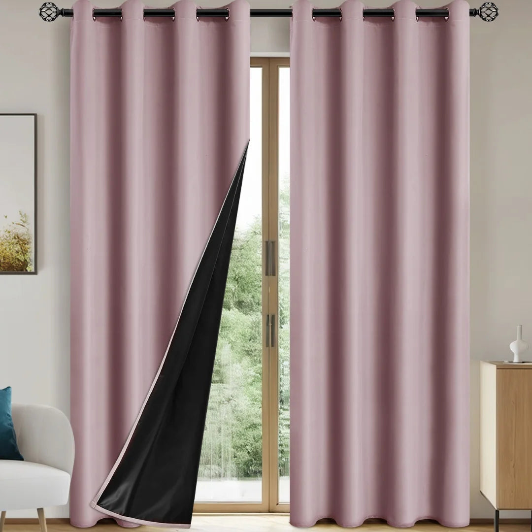 Serene Blackout Curtains | Set of 2 Room Darkening Panels