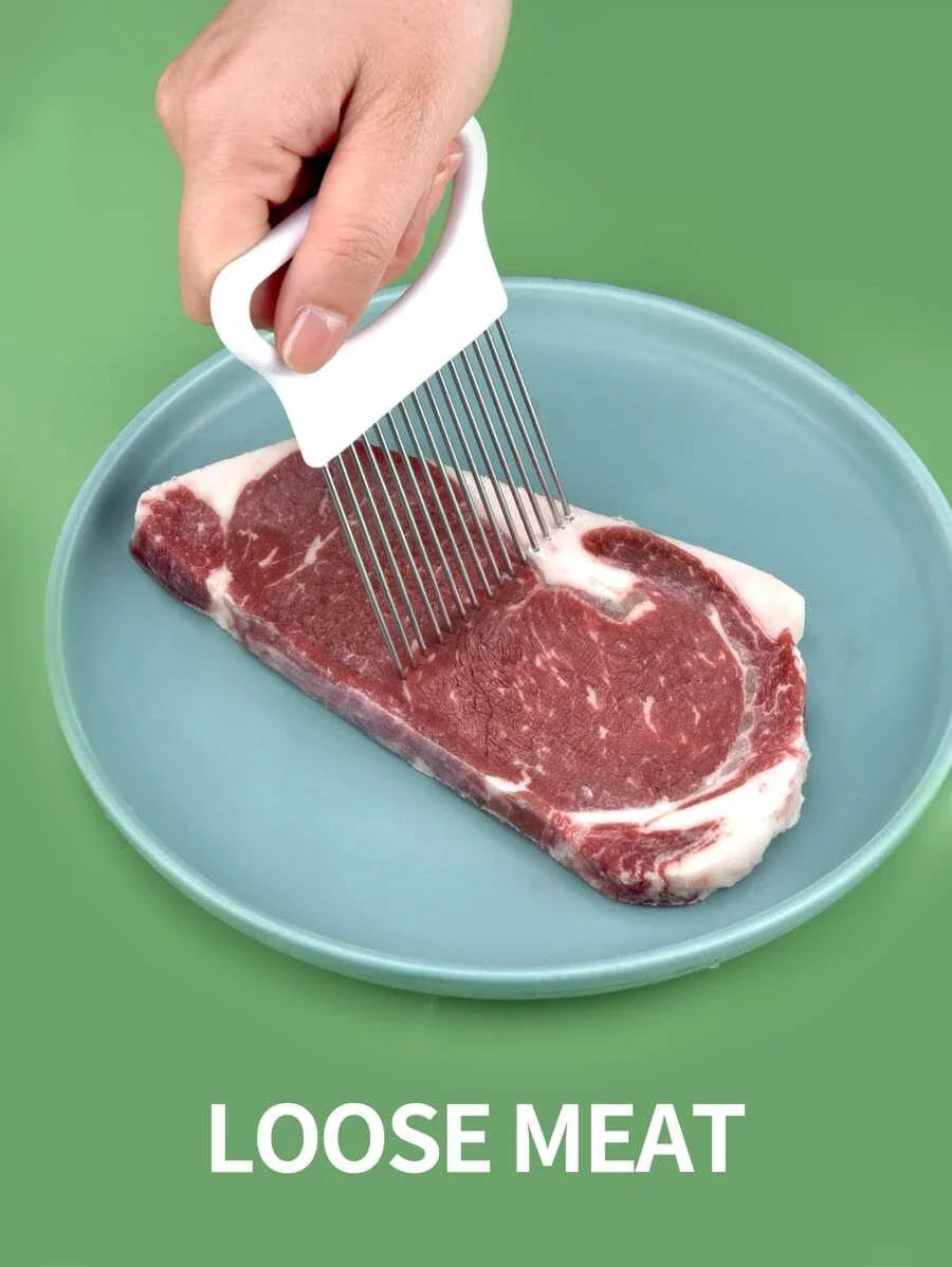 Crisp Cut Onion Holder | Stainless Steel Slicing Guide