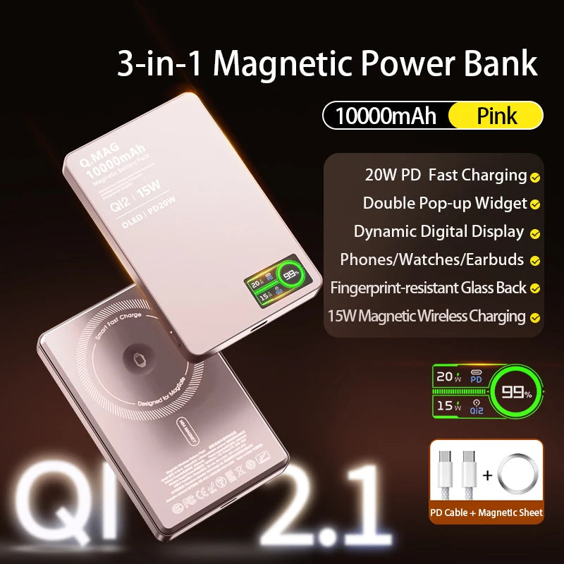 MagCharge Wireless Power Bank | Magnetic 5000/10000mAh