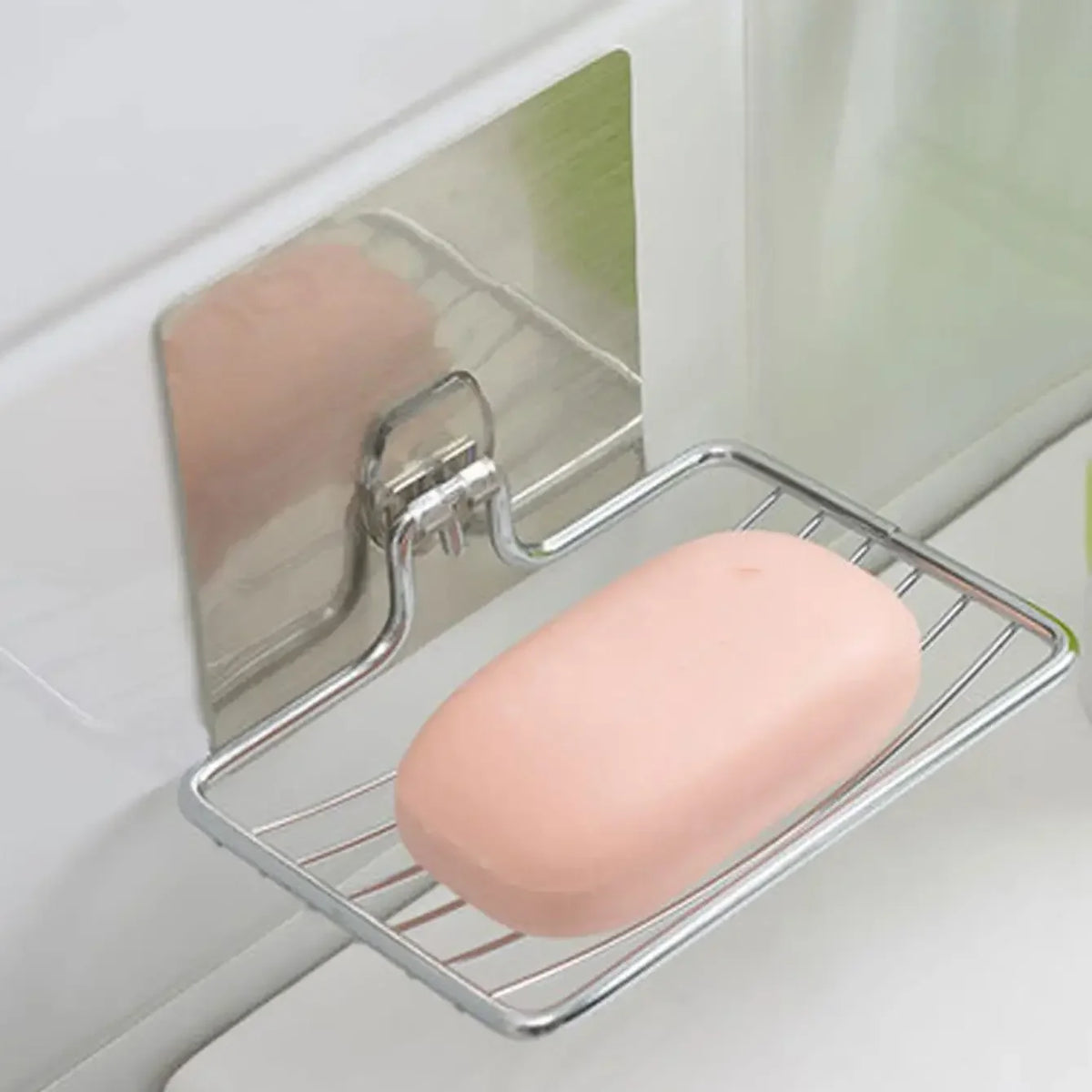 Wall-Mounted Stainless Steel Draining Soap Rack