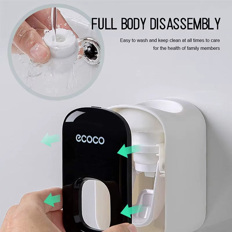 ECOCO Wall-Mounted Manual Toothpaste Dispenser