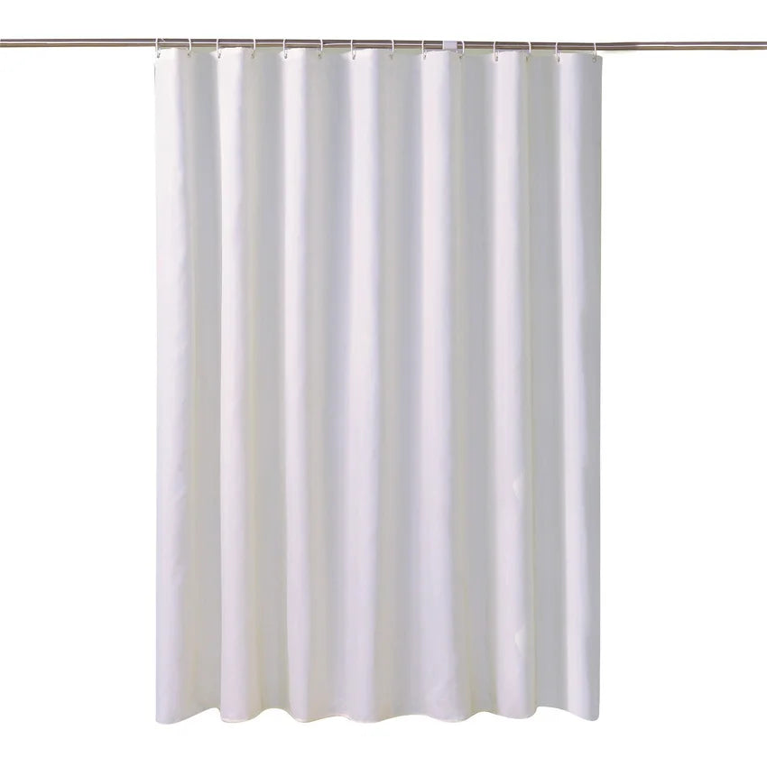Pure White Shower Curtain | Thick Waterproof Bath Curtain