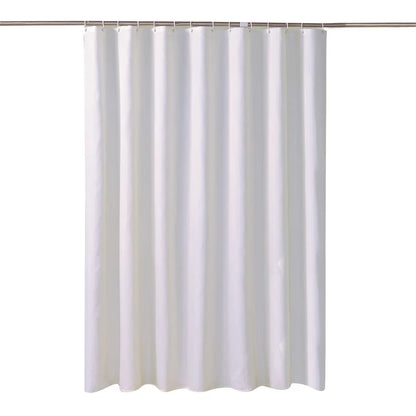 Pure White Shower Curtain | Thick Waterproof Bath Curtain