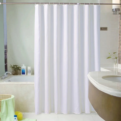 Pure White Shower Curtain | Thick Waterproof Bath Curtain