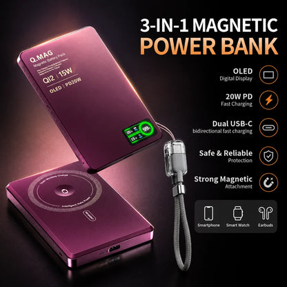 MagCharge Wireless Power Bank | Magnetic 5000/10000mAh
