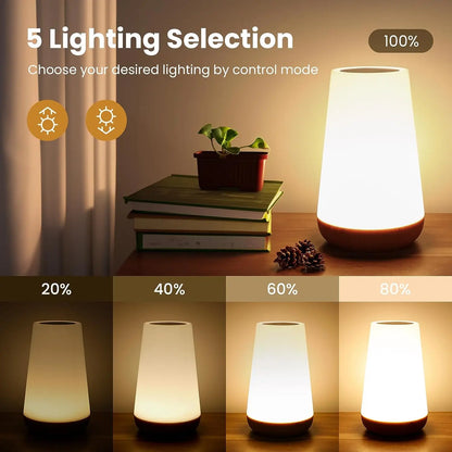 Rainbow Touch Night Lamp | 13-Colour Rechargeable Bedside Light