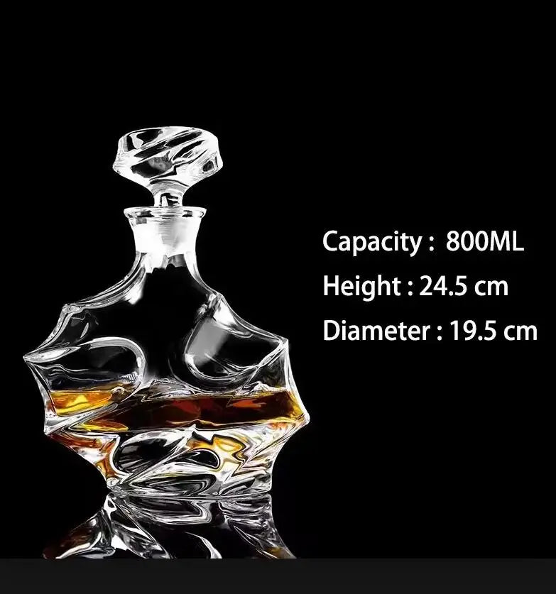 Crystal Cut Whisky Decanter | Lead-Free Glass Spirits Decanter