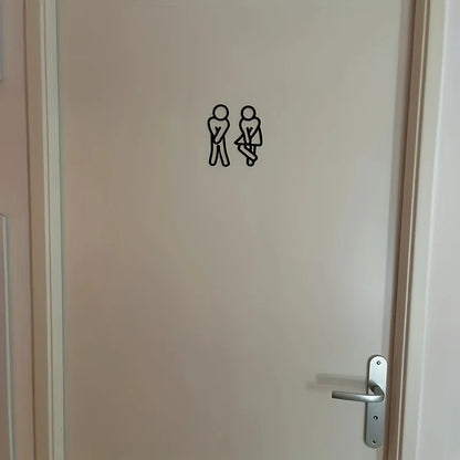 Giggle Restroom Signs | Funny Acrylic Toilet Door Signs