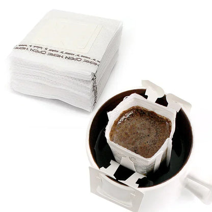 DripMate Coffee Filter Bags | Pour-Over Pouches, 50 or 100 Pack