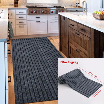 Stripe Line Floor Runner | Self-Adhesive Kitchen Mat, 3m