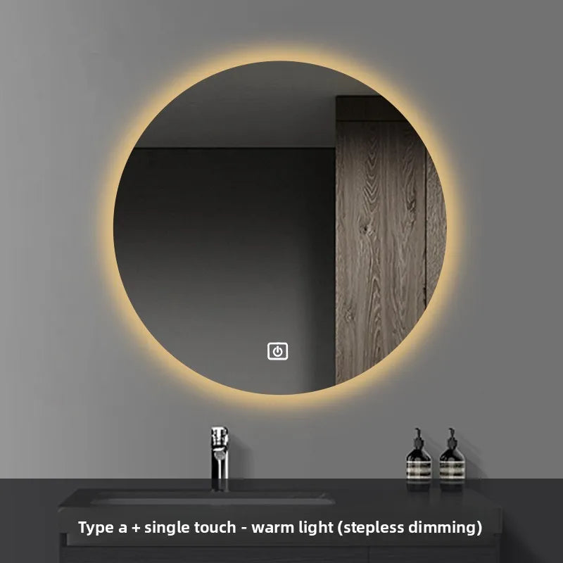 HaloGlow Round LED Bathroom Mirror | Anti-Fog Touch Vanity Mirror