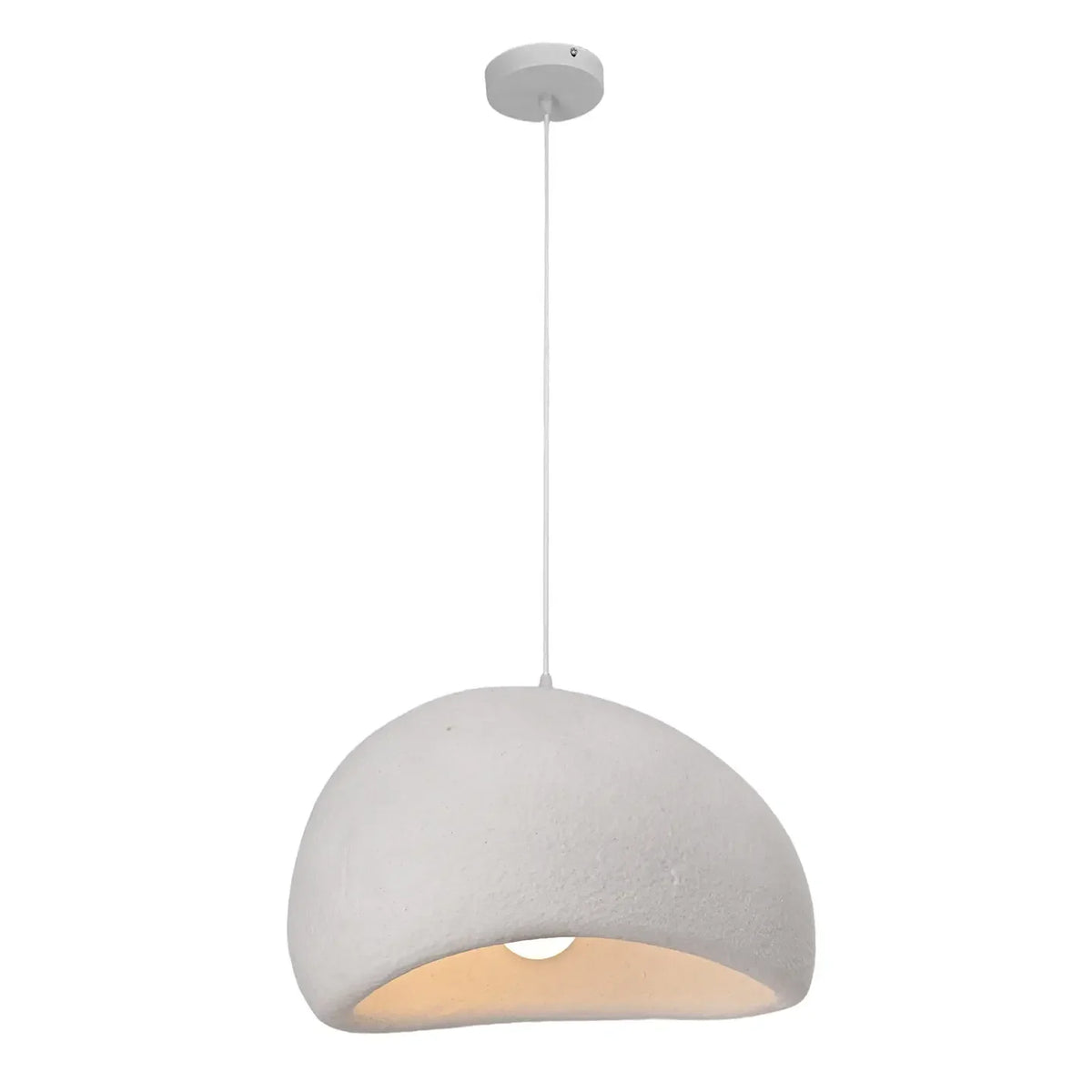 Pebble Wabi-Sabi Pendant Light | Textured Resin Dome Lamp