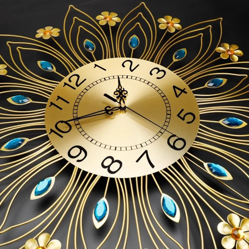 Starburst Wall Clock | Luxury Gold Silent Decorative Clock