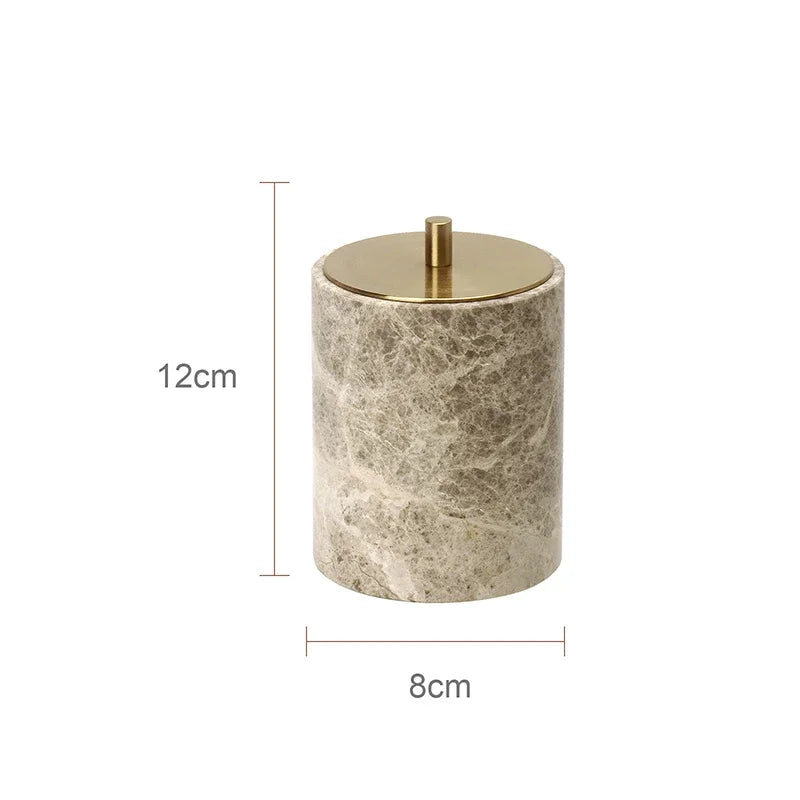 Emperador Marble Bathroom Collection | Natural Stone Vanity Accessories