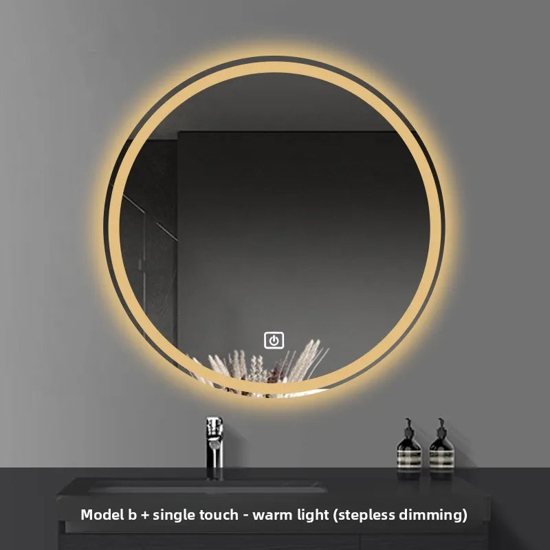 HaloGlow Round LED Bathroom Mirror | Anti-Fog Touch Vanity Mirror