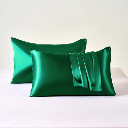 Lustre Satin Pillowcases | Smooth Cooling Covers, Set of 2