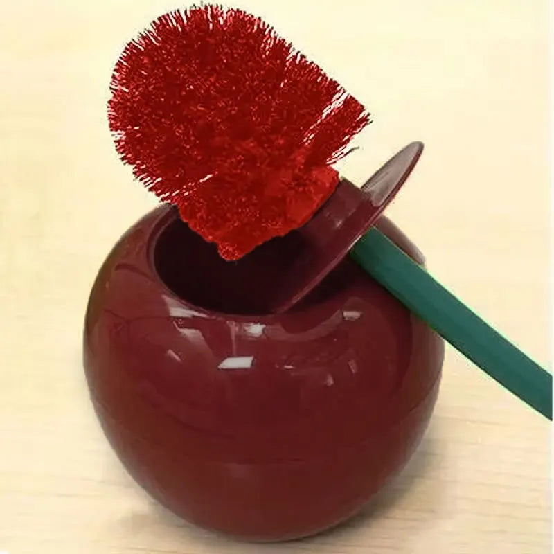 Cherry Pop Toilet Brush Set | Cute Bathroom Brush & Holder