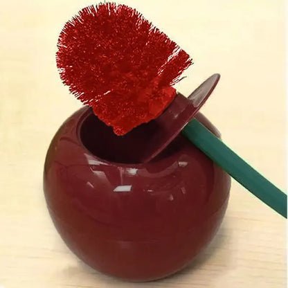 Cherry Pop Toilet Brush Set | Cute Bathroom Brush & Holder