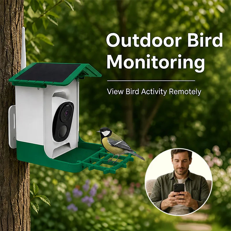 BirdView Solar Feeder Camera | Smart Bird Feeder with Two-Way Audio