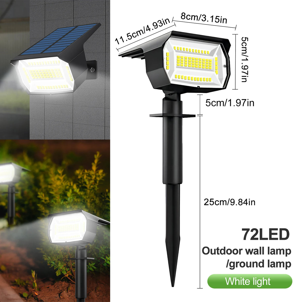 YardBeam Solar Spotlight | 72 LED IP65 Landscape Light