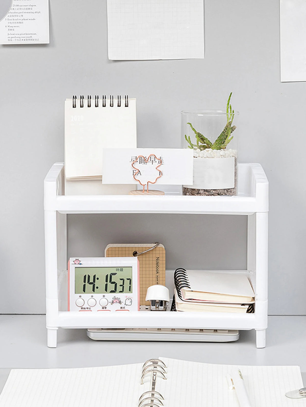 DeskDuo Storage Rack | Double-Layer Desktop Organiser