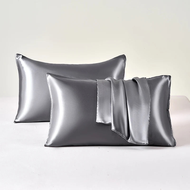 Lustre Satin Pillowcases | Smooth Cooling Covers, Set of 2