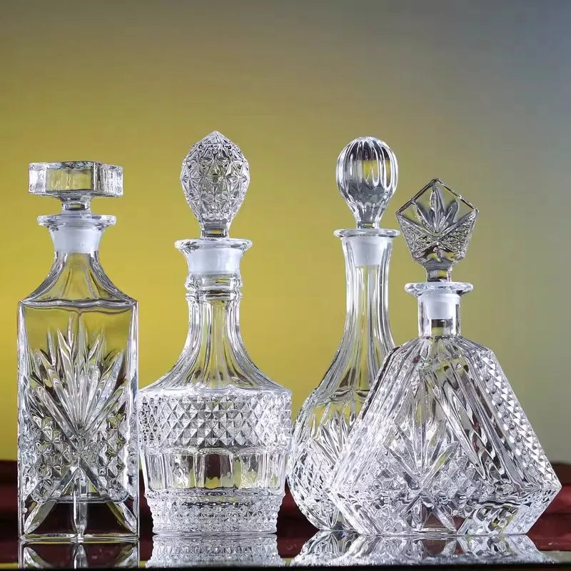 Crystal Cut Whisky Decanter | Lead-Free Glass Spirits Decanter